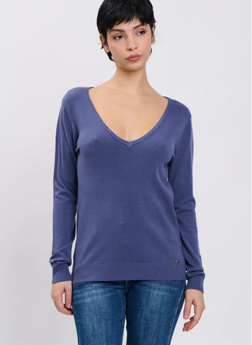 Maglia donna, scollo a V