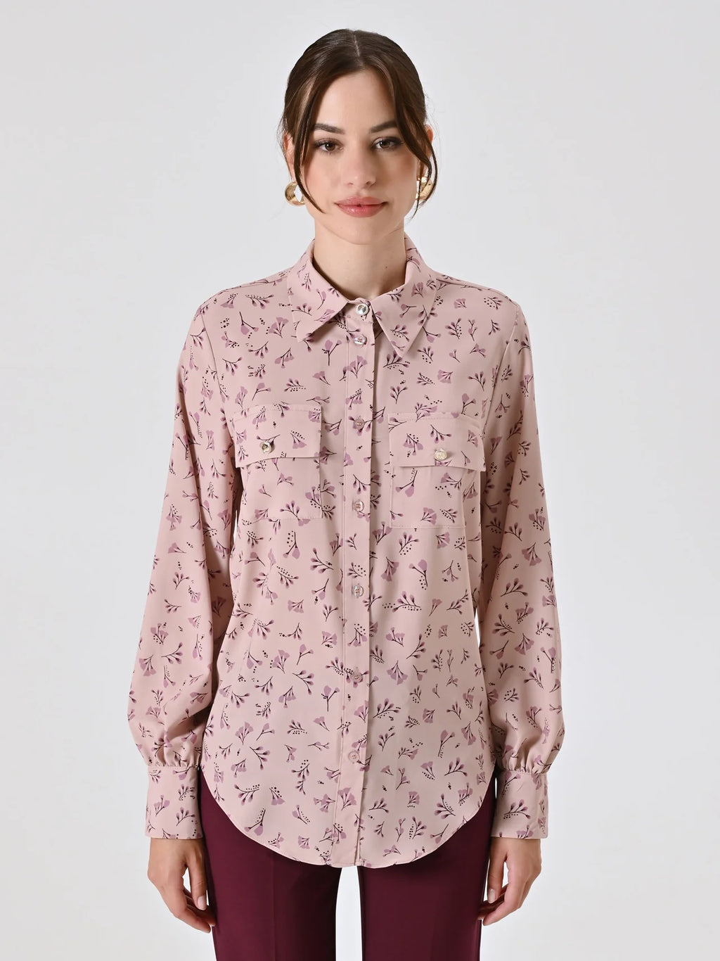 Camicia rosa fantasia