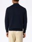MAGLIONE POLO IN MISTO CASHMERE BLU NAVY ASPESI