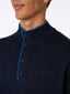 MAGLIONE POLO IN MISTO CASHMERE BLU NAVY ASPESI